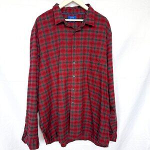 Apt. 9 Red Plaid Soft Touch Flannel Button Shirt